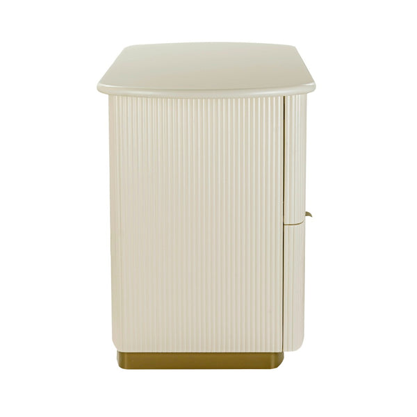 TOV Furniture Francesca 58" 3-Drawer Desk – Timeless Tuscan Charm with Stylish Storage for Home Office Organization Cream TOV-H69123