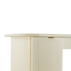 TOV Furniture Francesca 58" 3-Drawer Desk – Timeless Tuscan Charm with Stylish Storage for Home Office Organization Cream TOV-H69123