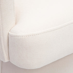 Tov Furniture Kristen Upcycled Chenille Rolling Desk Chair – Stylish, Sustainable Design For A Chic Workspace Upgrade Cream Plywood,Recycled Fabric,Wood Tov-h69159