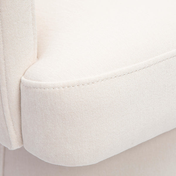 Tov Furniture Kristen Upcycled Chenille Rolling Desk Chair – Stylish, Sustainable Design For A Chic Workspace Upgrade Cream Plywood,Recycled Fabric,Wood Tov-h69159