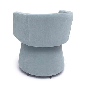 TOV Furniture Kristen Upcycled Chenille Rolling Desk Chair - Eco-Friendly Comfort for Home and Office Workspaces Faded Blue TOV-H69312