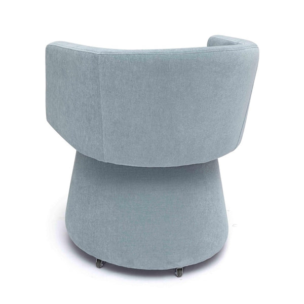 TOV Furniture Kristen Upcycled Chenille Rolling Desk Chair - Eco-Friendly Comfort for Home and Office Workspaces Faded Blue TOV-H69312