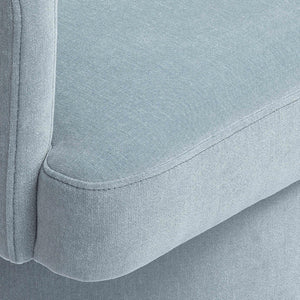 TOV Furniture Kristen Upcycled Chenille Rolling Desk Chair - Eco-Friendly Comfort for Home and Office Workspaces Faded Blue TOV-H69312