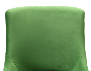 TOV Furniture Beatrix Velvet Office Swivel Chair - Luxurious Comfort with Gold Accents for Modern Workspaces Green TOV-H7232