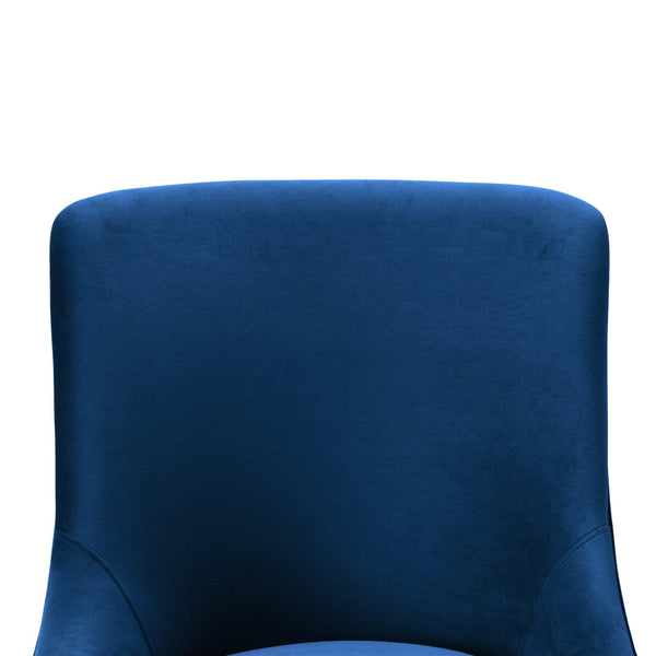 TOV Furniture Beatrix Velvet Office Swivel Chair - Luxurious Comfort with Gold Accents for Modern Workspaces Navy TOV-H7233