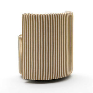 TOV Furniture Alyssa Striped Linen Rolling Desk Chair - Chic Comfort with Retro Design for Stylish Workspaces Mustard Yellow TOV-H80003