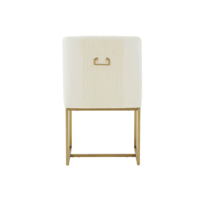 Lisa Pleated Velvet Dining Chair - Luxurious Handmade Design with Brass Accents for Elegant Dining Spaces