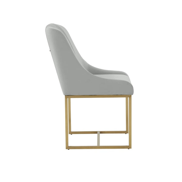 Lisa Pleated Velvet Dining Chair - Luxurious Handmade Design with Brass Accents for Elegant Dining Spaces