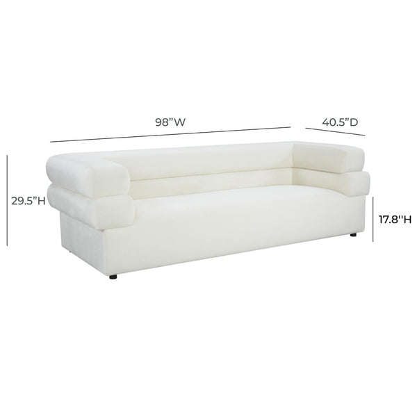 TOV Furniture Elsa 98" Velvet Upholstered Sofa - Elegant Modern Design with Plush Comfort & Durable Quality TOV-IHL68574