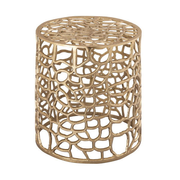 TOV Furniture Sophia Gold Side Table - Sculptural Accent with Artful Design, Lightweight & Handcrafted for Glam Spaces TOV-IHOC18359