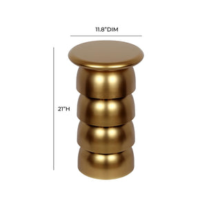 TOV Furniture Sasha Gold Side Table - Elegant Tiered Accent for Small Spaces, Modern Design with Luxe Finish TOV-IHOC18435