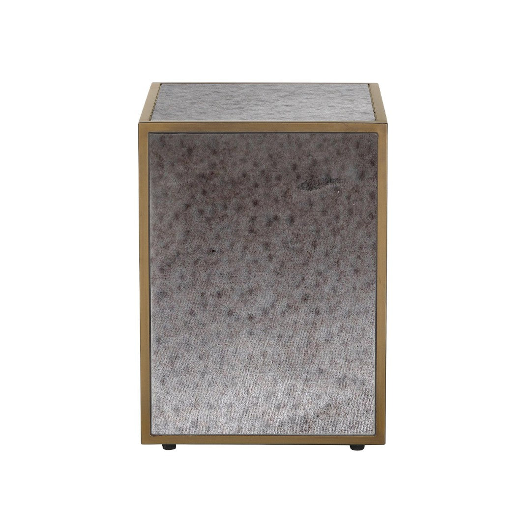 Lana Antique Smoky Mirrored Side Table - Thumbnail 5