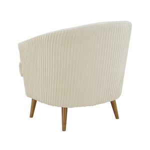 TOV Furniture Jules Velvet Accent Chair - Luxurious Upholstered Seat with Pleated Back & Brass-Finish Legs for Glamour TOV-IHS68540