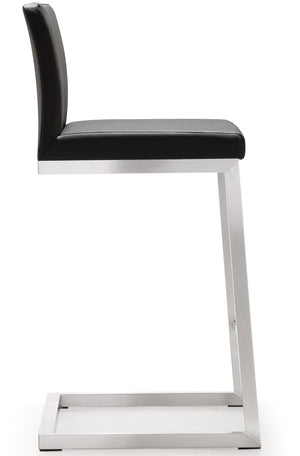 TOV Furniture Parma Performance Vegan Leather Counter Stool Set of 2 – Stylish Comfort for Modern Spaces Grey TOV-K3606