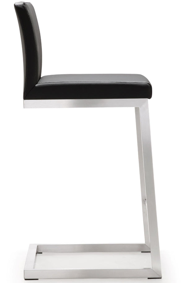 TOV Furniture Parma Performance Vegan Leather Counter Stool Set of 2 – Stylish Comfort for Modern Spaces Grey TOV-K3606