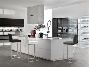 TOV Furniture Denmark Performance Vegan Leather Stools - Modern Design for Stylish Kitchens & Bars, Set of 2 Grey / Counter Height TOV-K3635