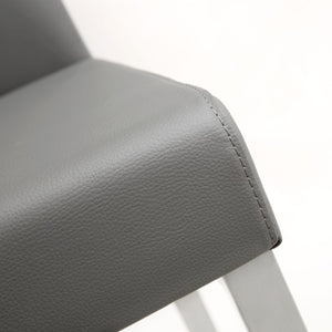 TOV Furniture Denmark Performance Vegan Leather Stools - Modern Design for Stylish Kitchens & Bars, Set of 2 Grey / Counter Height TOV-K3635