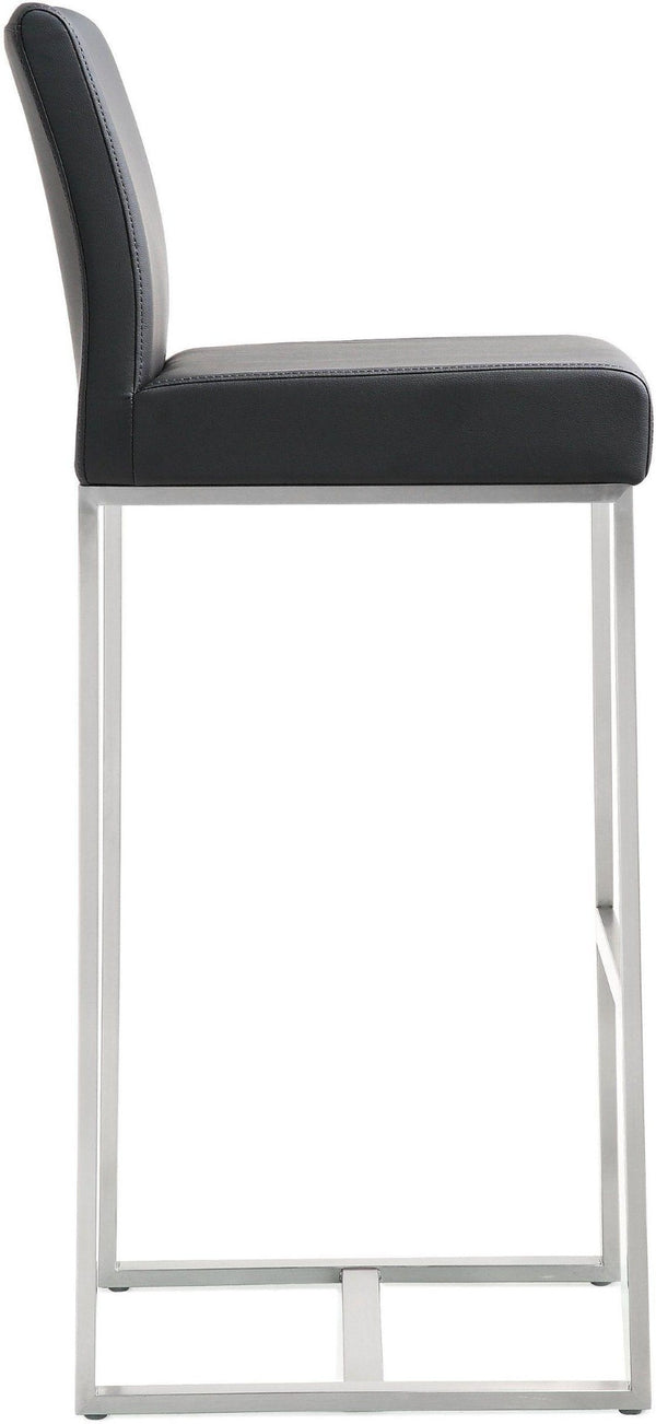 TOV Furniture Denmark Performance Vegan Leather Stools - Modern Design for Stylish Kitchens & Bars, Set of 2 Black / Bar Height TOV-K3636