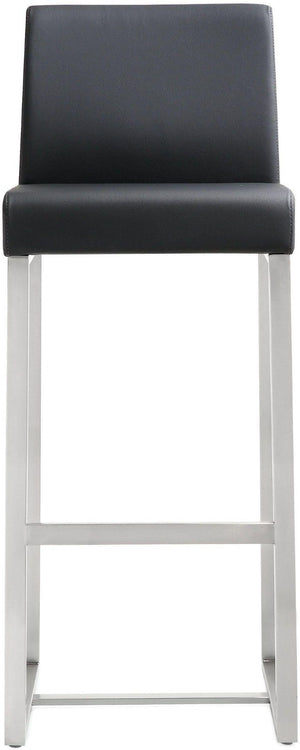 TOV Furniture Denmark Performance Vegan Leather Stools - Modern Design for Stylish Kitchens & Bars, Set of 2 Black / Bar Height TOV-K3636