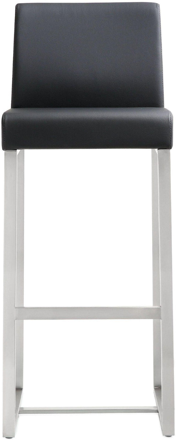 TOV Furniture Denmark Performance Vegan Leather Stools - Modern Design for Stylish Kitchens & Bars, Set of 2 Black / Bar Height TOV-K3636