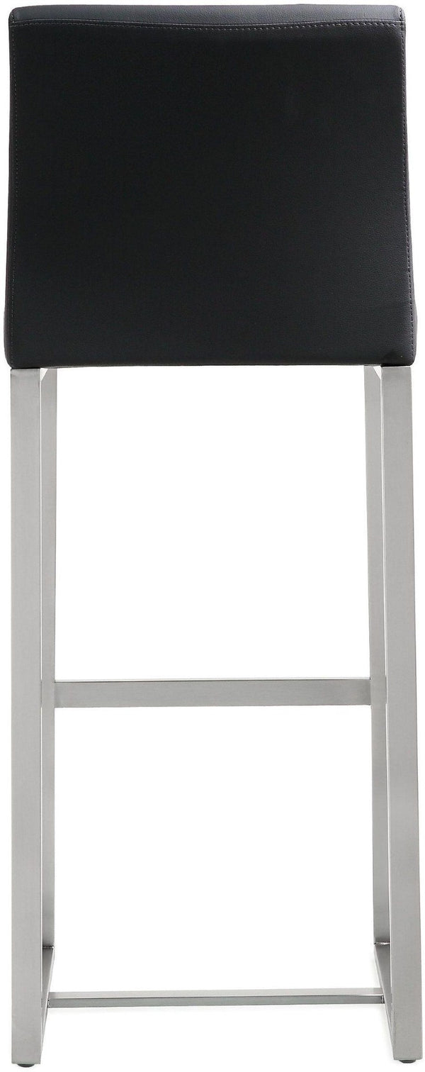 TOV Furniture Denmark Performance Vegan Leather Stools - Modern Design for Stylish Kitchens & Bars, Set of 2 Black / Bar Height TOV-K3636