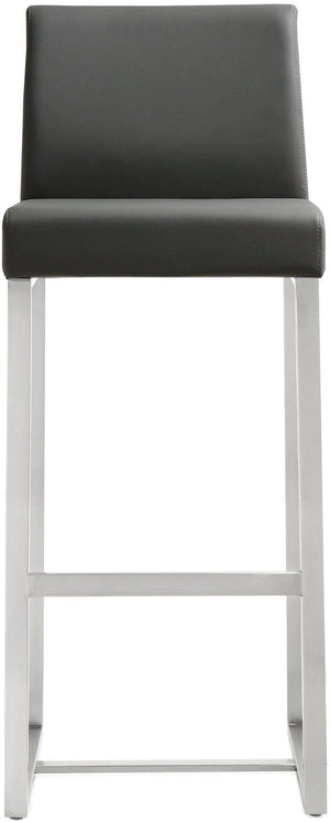 TOV Furniture Denmark Performance Vegan Leather Stools - Modern Design for Stylish Kitchens & Bars, Set of 2 Grey / Bar Height TOV-K3638