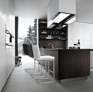 TOV Furniture Helsinki White Performance Vegan Leather Stool Set of 2 - Modern, Durable Comfort for Any Space Bar Height TOV-K3643