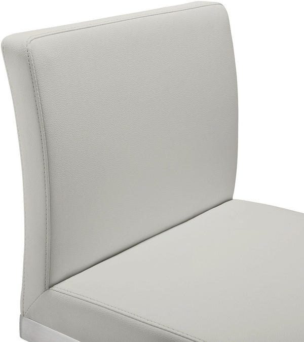 TOV Furniture Parma Performance Vegan Leather Counter Stool Set of 2 – Stylish Comfort for Modern Spaces Light Grey TOV-K3650