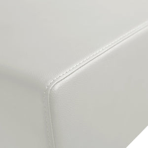 TOV Furniture Seville Vegan Leather Adjustable Stool – Modern Design, 360° Swivel, Perfect for Home or Bar Use Light Grey TOV-K3659