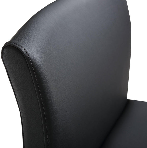 TOV Furniture Denmark Vegan Leather Counter Stool Set with Gold Base – Luxe Comfort for Modern Spaces Black / Counter Height TOV-K3671