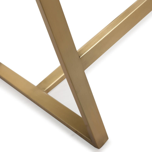 TOV Furniture Denmark Vegan Leather Counter Stool Set with Gold Base – Luxe Comfort for Modern Spaces White / Counter Height TOV-K3672