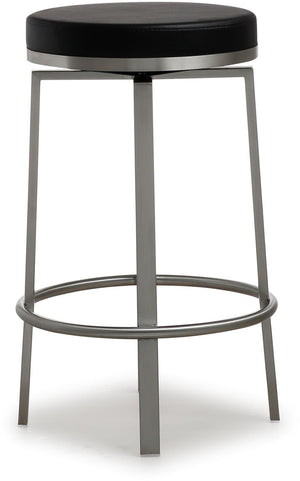 TOV Furniture Pratt Performance Vegan Leather Swivel Counter Stools - Modern Comfort for Home or Business Use Black TOV-K3675