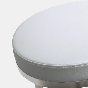 TOV Furniture Pratt Performance Vegan Leather Swivel Counter Stools - Modern Comfort for Home or Business Use White TOV-K3676