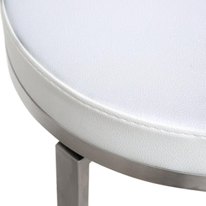 TOV Furniture Pratt Performance Vegan Leather Swivel Counter Stools - Modern Comfort for Home or Business Use White TOV-K3676