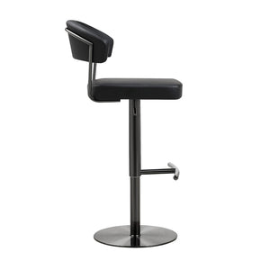 TOV Furniture Cosmo Modern Vegan Leather Barstool with Durable Steel Frame, 360° Swivel, and Adjustable Height TOV-K3681