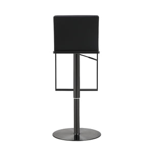 TOV Furniture Amalfi Black Performance Vegan Leather Stool - Stylish, Durable, and Comfortable for Any Space TOV-K3682