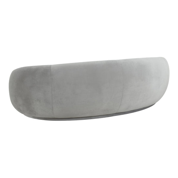 TOV Furniture Kendall 90" Velvet Sofa - Luxurious Curved Design with Plush Comfort for Contemporary Living Spaces Light Grey TOV-L44180