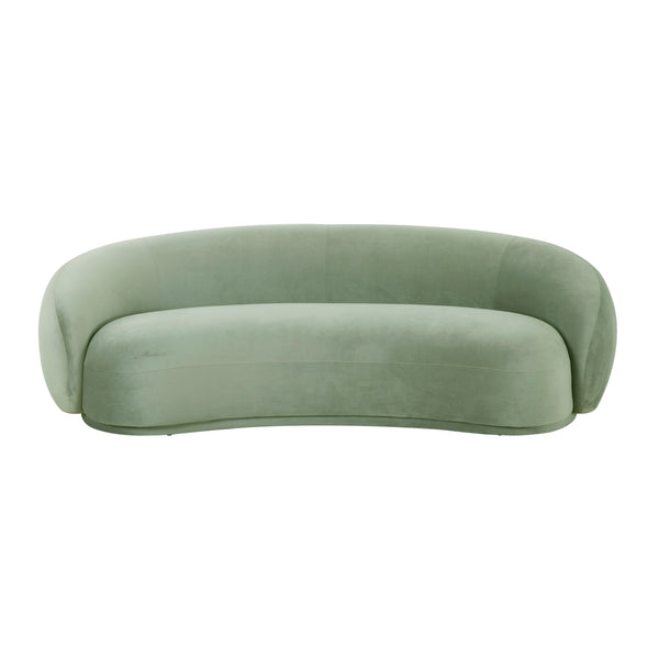 Kendall Velvet Sofa - Luxurious Curved Design with Plush Upholstery for Modern Living Spaces