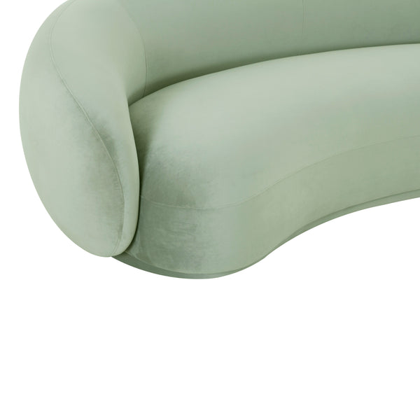 Kendall Velvet Sofa - Luxurious Curved Design with Plush Upholstery for Modern Living Spaces