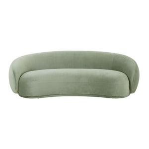TOV Furniture Kendall 90" Velvet Sofa - Luxurious Curved Design with Plush Comfort for Contemporary Living Spaces Moss Green TOV-L44220