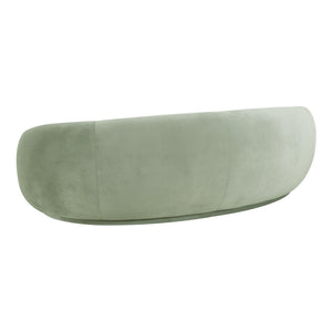 TOV Furniture Kendall 90" Velvet Sofa - Luxurious Curved Design with Plush Comfort for Contemporary Living Spaces Moss Green TOV-L44220