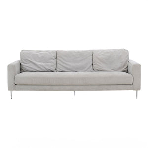 TOV Furniture Vari Textured Velvet Lounge Sofa - Contemporary Elegance with Plush Comfort for Stylish Living Spaces Light Grey TOV-L54243