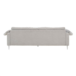 TOV Furniture Vari Textured Velvet Lounge Sofa - Contemporary Elegance with Plush Comfort for Stylish Living Spaces Light Grey TOV-L54243