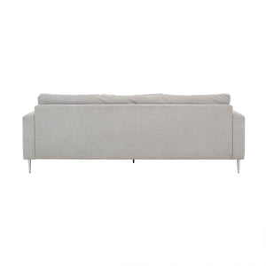 TOV Furniture Vari Textured Velvet Lounge Sofa - Contemporary Elegance with Plush Comfort for Stylish Living Spaces Light Grey TOV-L54243