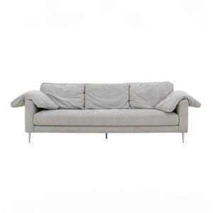 Vari Light Grey Textured Velvet Lounge Sofa TOV-L54243 TOV Furniture