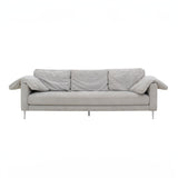 Vari Light Grey Textured Velvet Lounge Sofa TOV-L54243 TOV Furniture