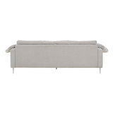 Vari Light Grey Textured Velvet Lounge Sofa TOV-L54243 TOV Furniture