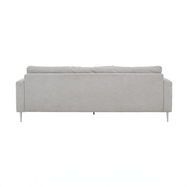 Vari Light Grey Textured Velvet Lounge Sofa TOV-L54243 TOV Furniture