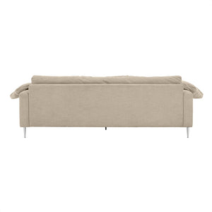 TOV Furniture Vari Textured Velvet Lounge Sofa - Contemporary Elegance with Plush Comfort for Stylish Living Spaces Beige TOV-L54244