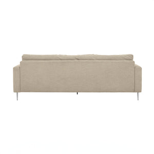 TOV Furniture Vari Textured Velvet Lounge Sofa - Contemporary Elegance with Plush Comfort for Stylish Living Spaces Beige TOV-L54244